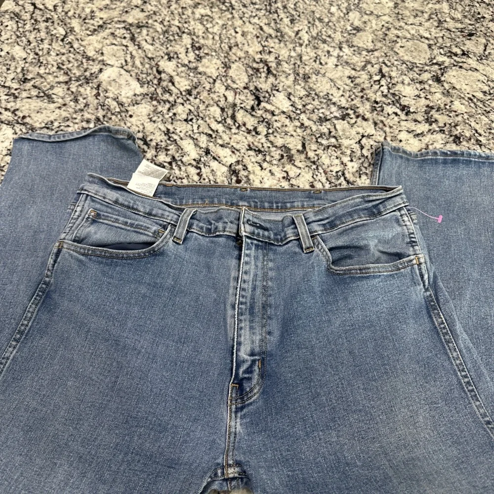 Levi's Jeans Mens Size 38x30 WORKWEAR FIT Blue Jeans Stretch Super Stretchy